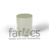 FarAcs PREMIUM: Соединительная муфта трубы 100 мм Белый