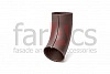 FarAcs PREMIUM: Отвод трубы 125/90 MATT Ral 8017