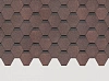 Гибкая черепица Docke Standart Сота (Коричневый), 1,00м